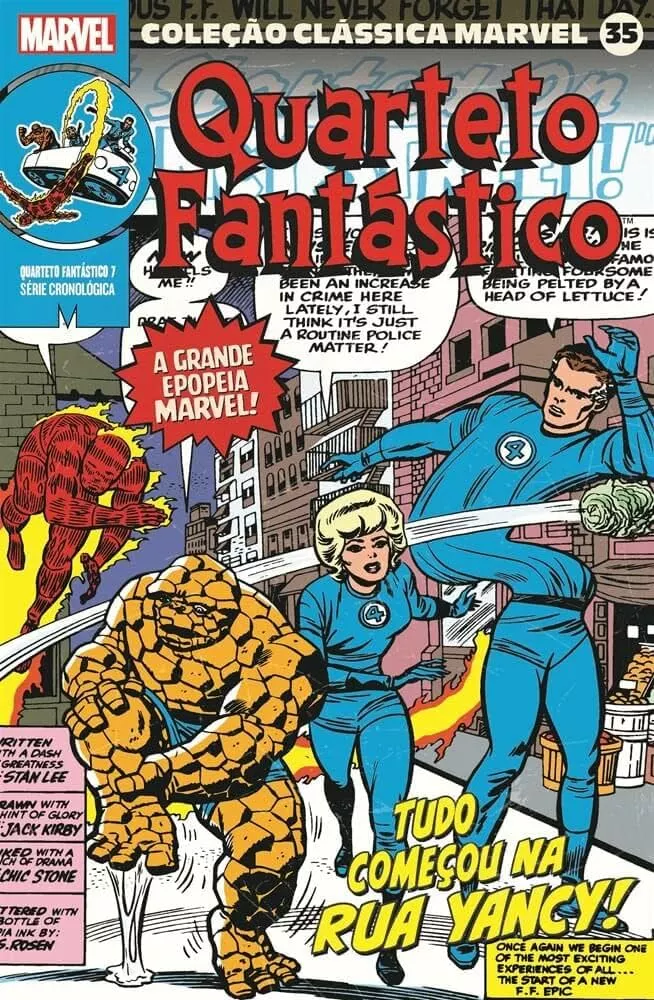 Capa da matéria sobre Quarteto Fantástico: A História Completa nas HQs da Marvel