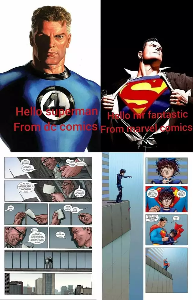 Capa da matéria sobre Superman e Quarteto Fantástico: Uma Análise Das Morais de Heróis